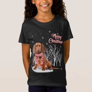 Dachshund Tree Merry Christmas Dachshund Xmas For T-Shirt
