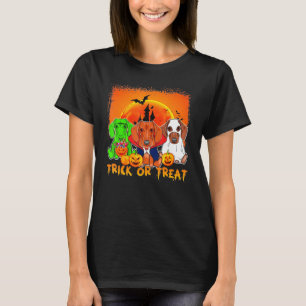 Dachshund Trick Or Treat Monster Dracula T-Shirt