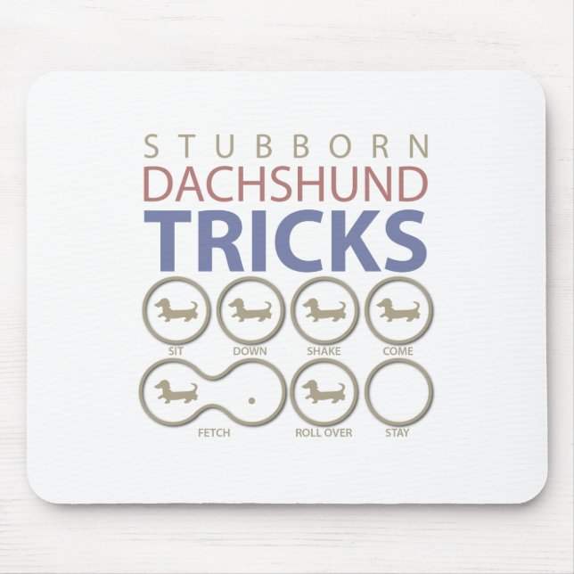 Dachshund Tricks, Funny Dog Jokes Mouse Mat (Front)