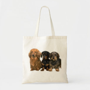 Dachshund Trio Tote Bag