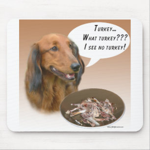 Dachshund Turkey Mouse Mat