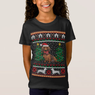 Dachshund Ugly Christmas Funny Holiday Dog Lover X T-Shirt