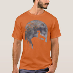 Dachshund Under Moon Halloween Dog Lovers T-Shirt