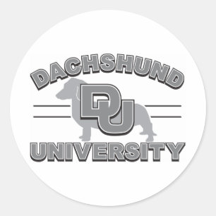 Dachshund University Classic Round Sticker
