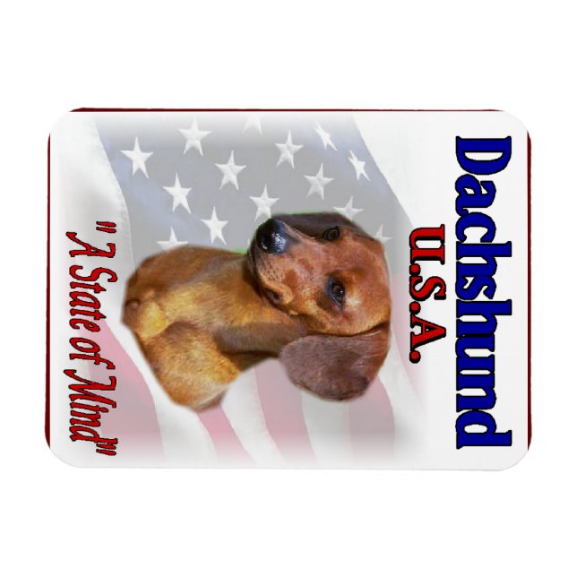Dachshund USA Magnet (Horizontal)