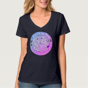 Dachshund V-Neck T-Shirt Dobby Tie Die