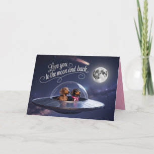 Dachshund Valentine Card