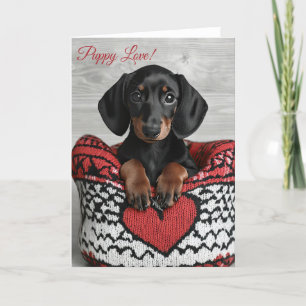 Dachshund Valentine Card