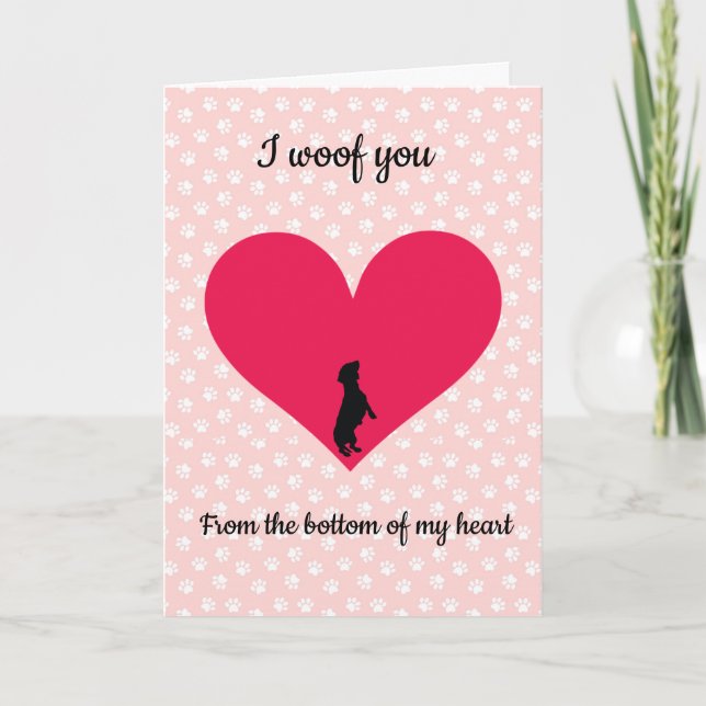 Dachshund Valentine Card (Front)