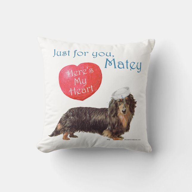 Dachshund Valentine Cushion (Front)