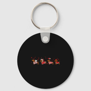 Dachshund Valentine Dachshund Valentine’s Day Saus Key Ring