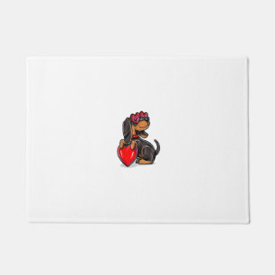 Dachshund valentine dog valentines day_1 doormat