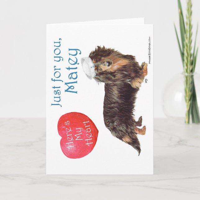 Dachshund Valentine Holiday Card (Front)