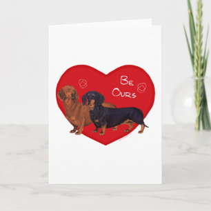 Dachshund Valentine Holiday Card