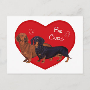 Dachshund Valentine Holiday Postcard