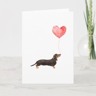 Dachshund Valentines Card, Dog Valentines Card
