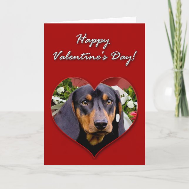 Dachshund Valentines Day Card (Front)