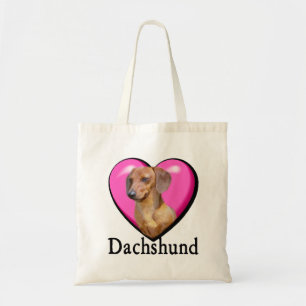 Dachshund Valentines Day Tote Bag