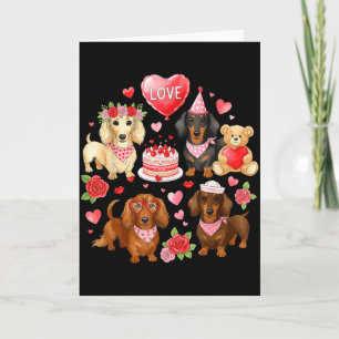 Dachshund Valentines Day Weiner Dog Valentine Wome Card
