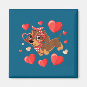 Dachshund Valentines Day Wiener Dog Lover Weenie H Magnet