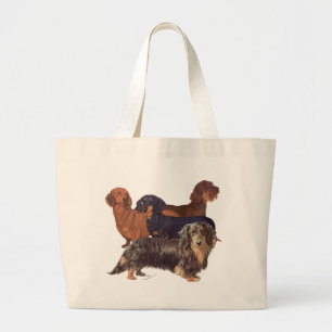 Dachshund Varieties Large Tote Bag