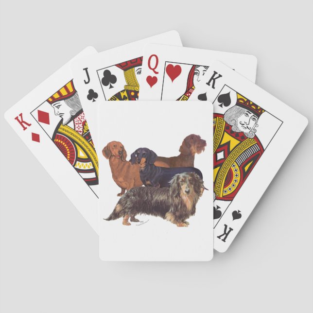 Dachshund Varieties Playing Cards (Back)