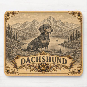Dachshund, Vintage Heritage Dog Mouse Mat