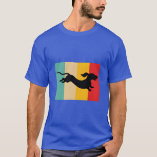 Dachshund Vintage Silhouette 60s 70s boy T-Shirt