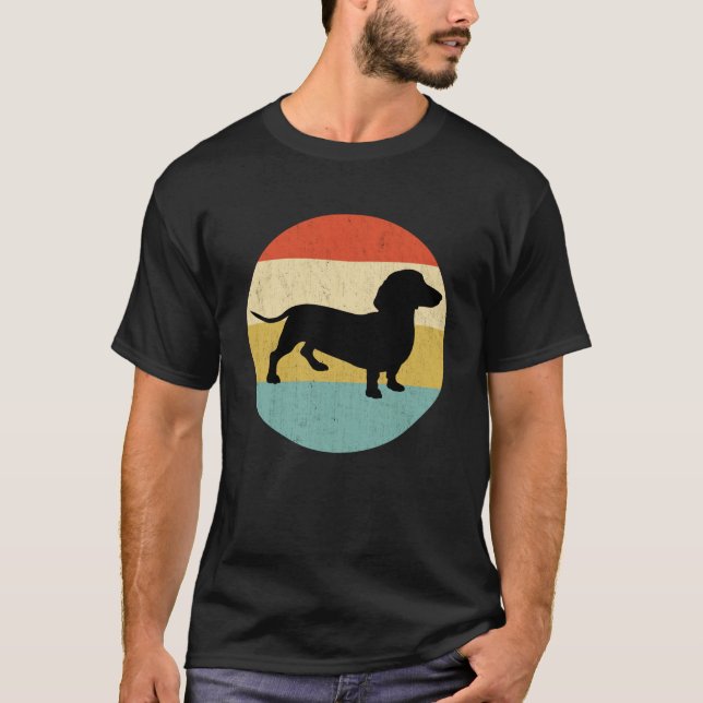 Dachshund vintage Teckel Retro T-Shirt (Front)