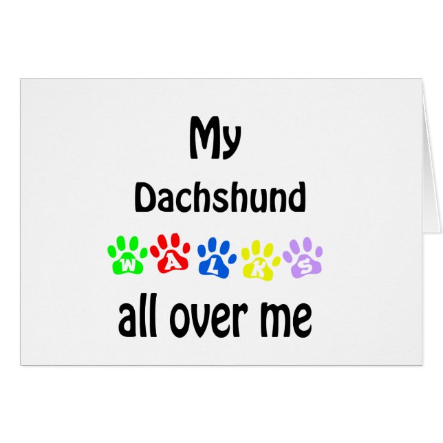 Dachshund Walks Design (Front Horizontal)