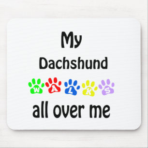 Dachshund Walks Design Mouse Mat