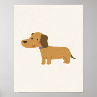 Dachshund Wall Art for Nursery