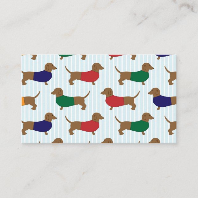dachshund-wallpaper business card (Front)