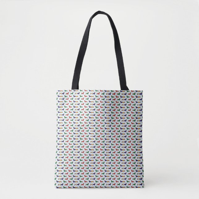 dachshund-wallpaper tote bag (Front)