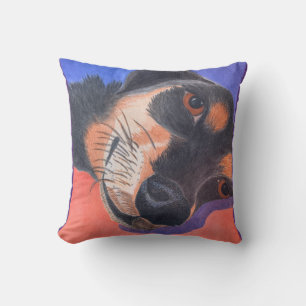 Dachshund Watercolor Cushion