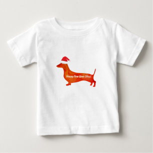 Dachshund watercolor drawing, custom  Baby T-Shirt