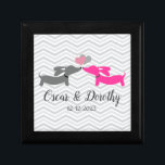 Dachshund Wedding Gift Keepsake Personalised  Gift Box<br><div class="desc">For your dachshund-themed wedding, think about charming wiener dog favours, doxie wedding decoration, sausage dog bridal shower decor or even gifts and gift wrap supplies for the dachshund-loving bride and groom. Ensure your guests leave with a tail-wagging memory of your special day! 🐾🎉 These sweet dachshund gifts and doxie goods...</div>