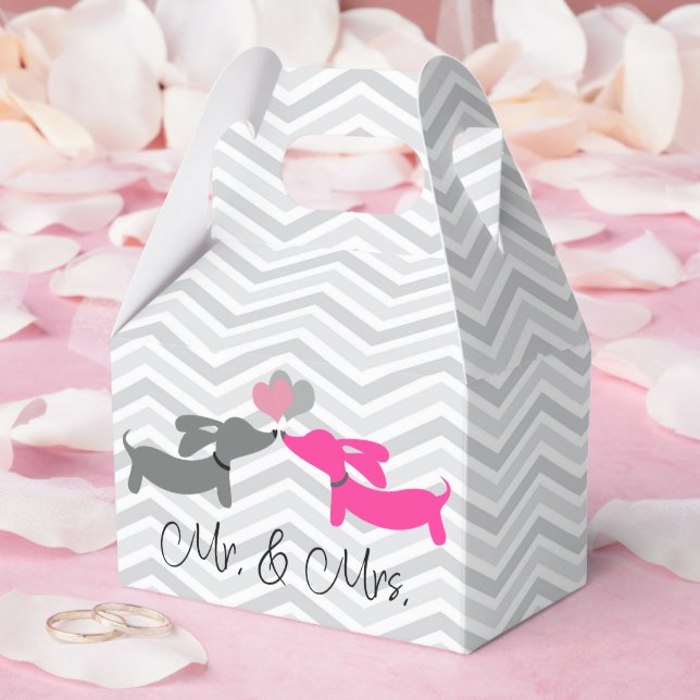 Dachshund Wedding Wiener Dog Favour Box (Wedding)