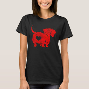 Dachshund Weenie Dog Lover Valentines Day For Wome T-Shirt