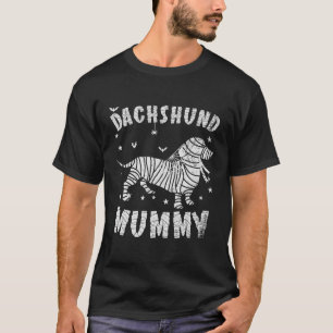 Dachshund Weenie Sausage Mummy Halloween T-Shirt