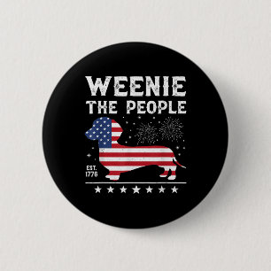 Dachshund Weenie The People Funny American Flag 4t 6 Cm Round Badge