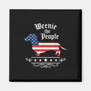 Dachshund Weenie The People Funny American Flag 4t Magnet