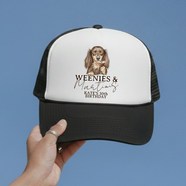 Dachshund Weenies and Martinis Party Trucker Hat (Dachshund Weenies and Martinis Party Trucker Hat
)