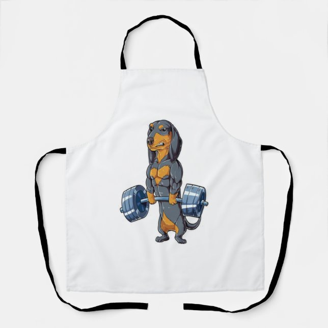 Dachshund Weightlifting   Apron (Front)