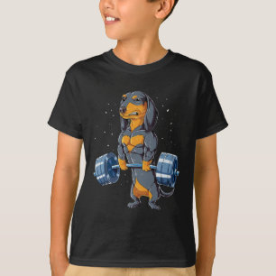 Dachshund Weightlifting Fitness Gym T-Shirt
