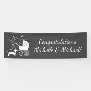 Dachshund Weiner Dog Baby Shower Gender Neutral Banner