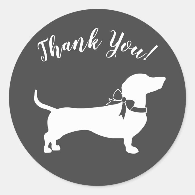 Dachshund Weiner Dog Baby Shower Gender Neutral Classic Round Sticker (Front)
