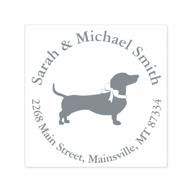 Dachshund Weiner Dog Baby Shower Gender Neutral Self-inking Stamp (Design)