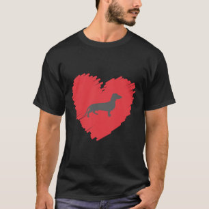 Dachshund Weiner Dog Love Heart T-Shirt