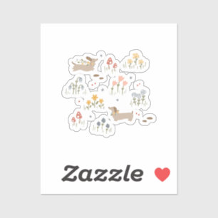 Dachshund Weiner Dog Lovers Wildflower Stationery